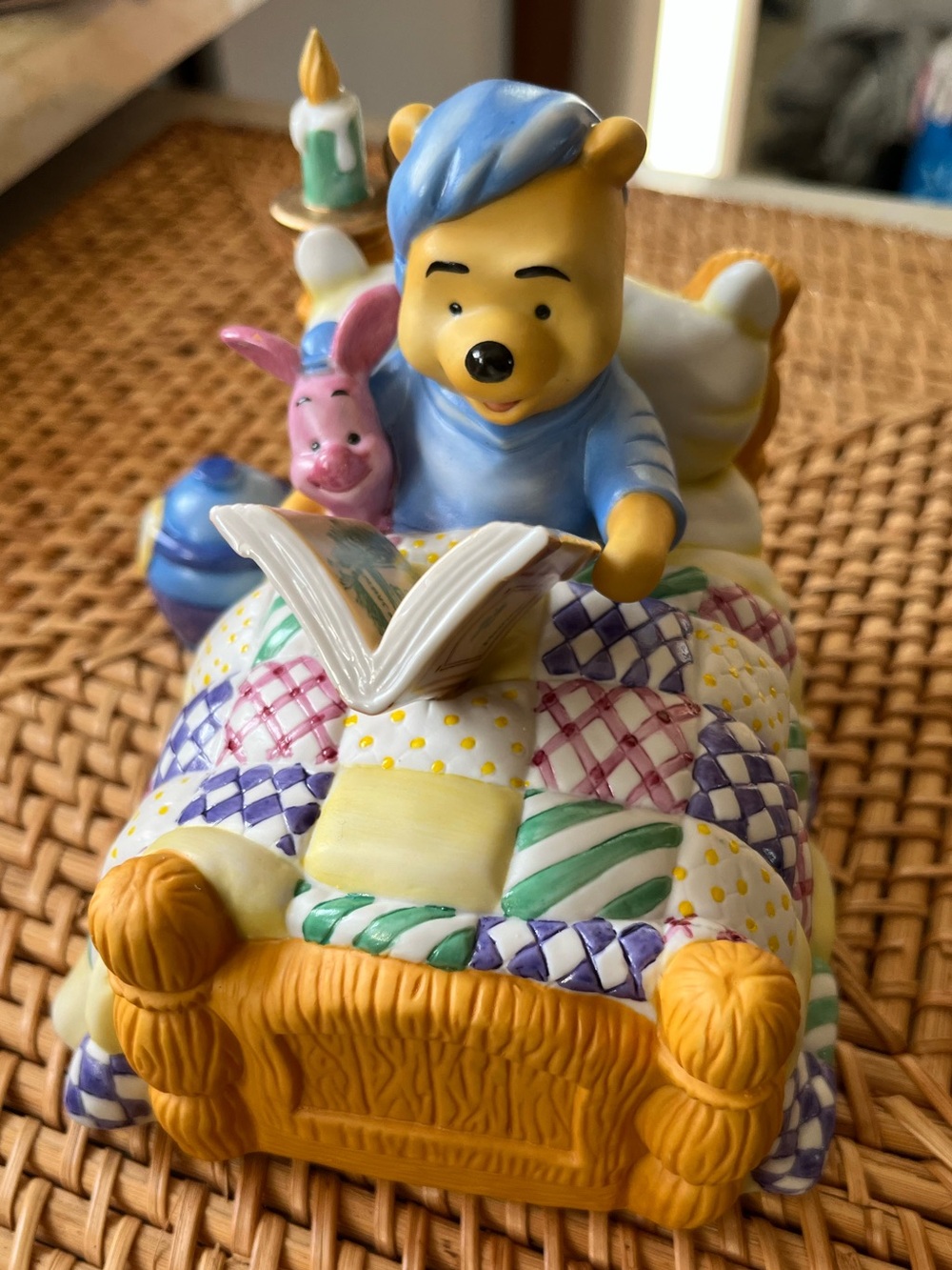 Vtg Winnie The Pooh Piglet Reading Bedtime Story Nightlight Disney Store 90s - Picture 6 of 12